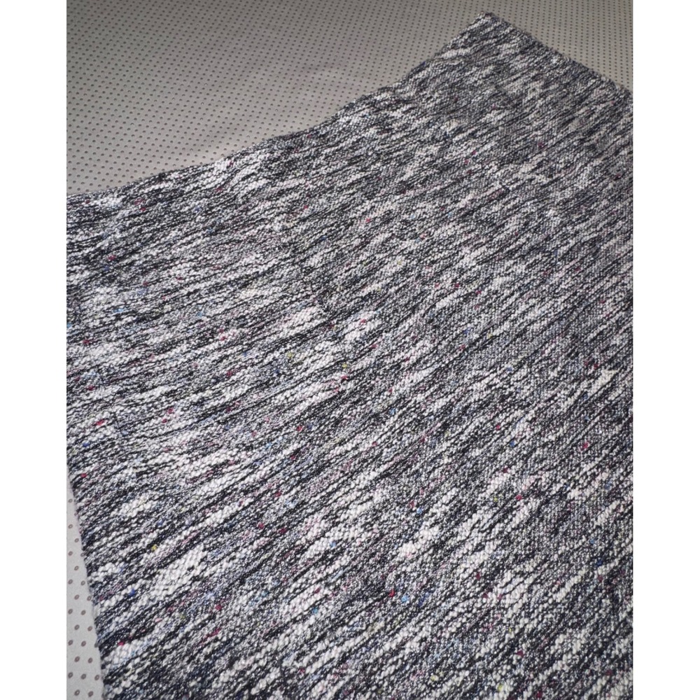 Loft Outlet Petite Large Black White Multicolored Space Dye Tweed A-Line Skirt - Picture 3 of 7